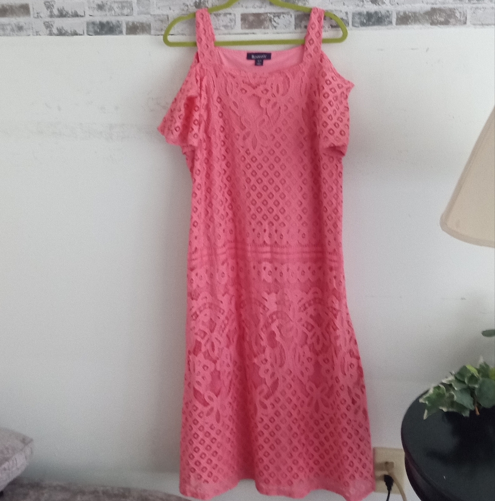 Roaman's Vibrant Pink Midi Dress - Picture 1 of 6
